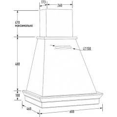 Вытяжка БЬЯНКА  900 мощ900 БУК/СЛОНОВАЯ КОСТЬ EMA ITALY