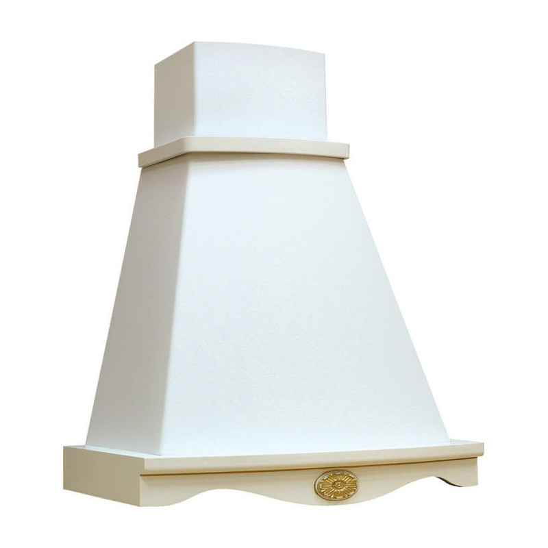 Вытяжка МАРГАРИТА С ДЕКОРОМ 600 мощ 900 БУК/БЕЛЫЙ МУАР EMA ITALY