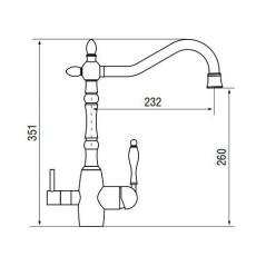 Кухонный смеситель  Brad TITAN