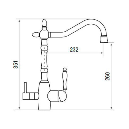 Кухонный смеситель  Brad TITAN