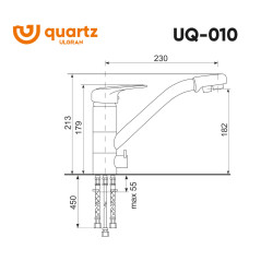Cмеситель ULGRAN Quartz UQ-010-05 Бетон