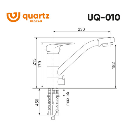 Cмеситель ULGRAN Quartz UQ-010-08 Космос