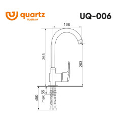 Cмеситель ULGRAN Quartz UQ-006-07 Уголь