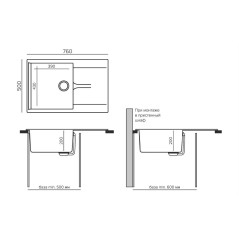 TOLERO GELCOAT Costa-760 мойка, цвет Белый Хлопок