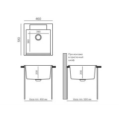 TOLERO GELCOAT Casilla-460 мойка, цвет Черный