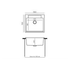 TOLERO GELCOAT Casilla-560 мойка, цвет Черный