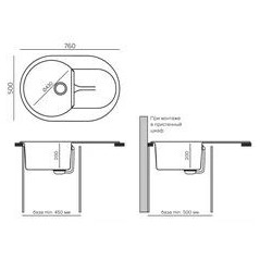 TOLERO GELCOAT Ronda-760 мойка, цвет  Белый Хлопок