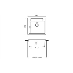 TOLERO GELCOAT Casilla-560 мойка, цвет Крем брюле
