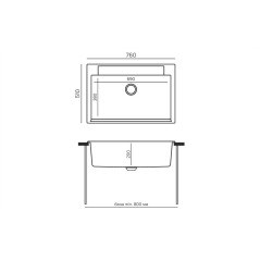 TOLERO GELCOAT Casilla-760 мойка, цвет  Космос
