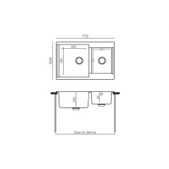 TOLERO GELCOAT Barco-772 мойка, цвет  Космос