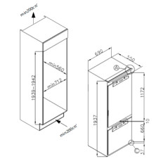 MILLEN MBI 193.7D холодильник встраиваемый