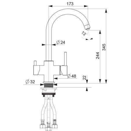 Смеситель Клио ИТ цвет мокко FSm, (РОССИЯ)