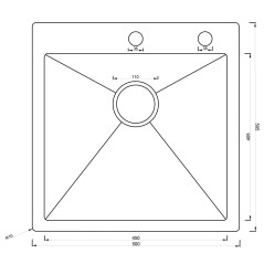 Мойка ARONA ARS 500*505 SATIN