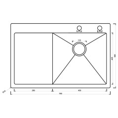 Мойка ARONA ARS 780*505 R SATIN
