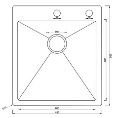 Мойка ARONA ARS 450*505 SATIN