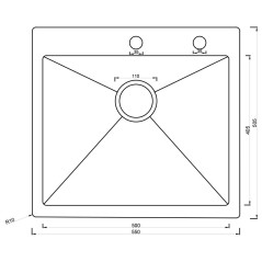 Мойка ARONA  ARS 550*505 SATIN