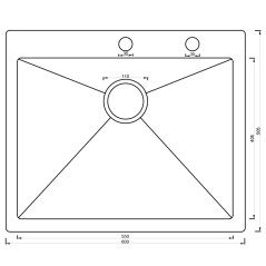Мойка ARONA ARS 600*505 SATIN