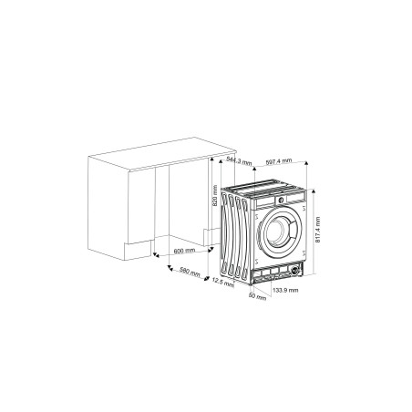 DeLonghi стиральная машина встраиваемая DWMI 845 VI ISABELLA