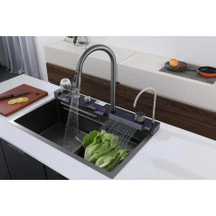 ARONA Кухонная мойка ARS 750.460 SET 9 BLACK DECOR