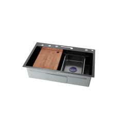 ARONA Кухонная мойка ARS 750.460 SET 9 BLACK DECOR