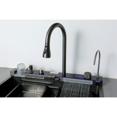 ARONA Кухонная мойка ARS 750.460 SET 9 BLACK DECOR