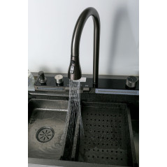 ARONA Кухонная мойка ARS 750.460 SET 9 BLACK DECOR