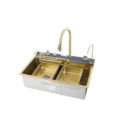 ARONA Кухонная мойка ARS 750.460 SET 9 GOLD DECOR