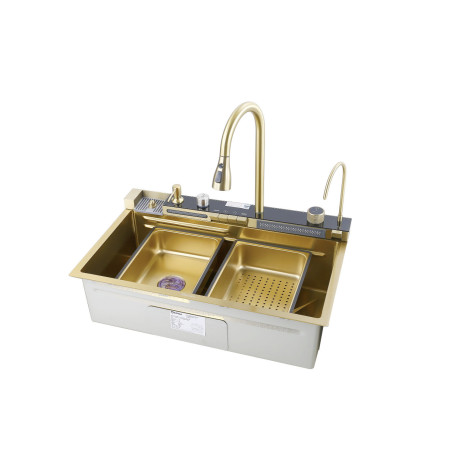 ARONA Кухонная мойка ARS 750.460 SET 9 GOLD DECOR