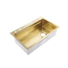 ARONA Кухонная мойка ARS 750.460 SET 9 GOLD DECOR