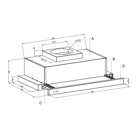 LEX HERMES G 600 GREY вытяжка