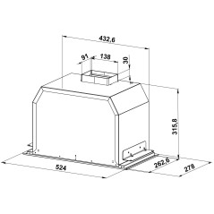 Kanzler полновстраиваемая вытяжка D 548 S
