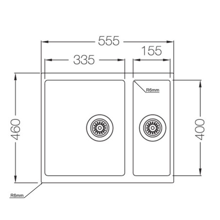 кухонная мойка TopZero Melania Graphite (555x460.15-55)