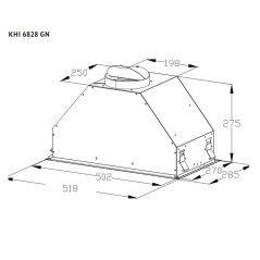 KORTING вытяжка KHI 6828 GN