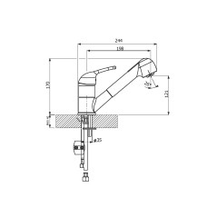 Смеситель Сигма ИТ цвет мокко FSm,