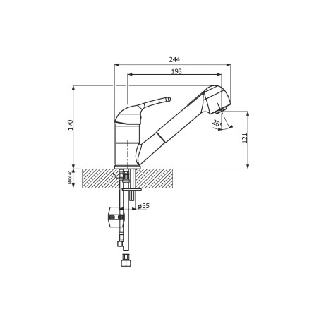 Смеситель Сигма ИТ цвет мокко FSm,