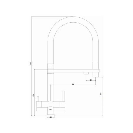 Кухонный смеситель ARONA  ARM 308 BLACK