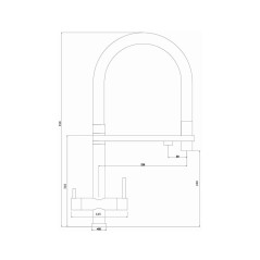 ARONA Кухонный смеситель ARM 308 GOLD