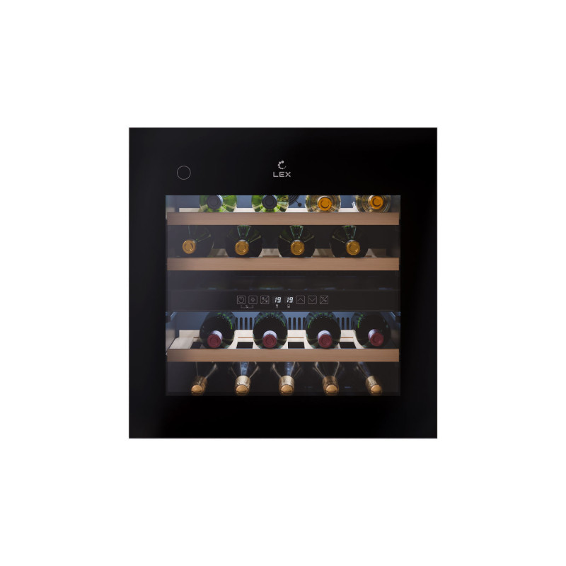 LEX LWD 6036 BL dual zone РР встраиваемый винный шкаф