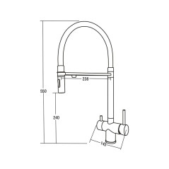 Кухонный смеситель ARONA  ARM 309 BLACK