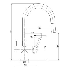 Кухонный смеситель TopZero TPZ 304 TITAN