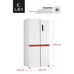 LEX LCD 450 WOrlD - холодильник серии Cross Door