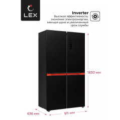 LEX LCD 505 BlOrlD - холодильник серии Cross Door