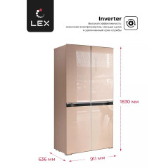 LEX LCD 505 GIGlD - холодильник серии Cross Door