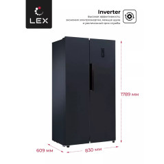 LEX LSB 520 BLID - холодильник серии Side-by-Side