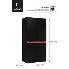 LEX LCD 450 BIXOrlD - холодильник серии Cross Door