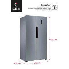 LEX LSB 520 DglD - холодильник серии Side-by-Side