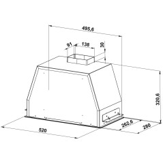 Kanzler полновстраиваемая вытяжка D 549 W