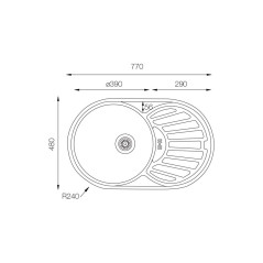 Кухонная мойка TopZero (wellinox) FAP 770.480 - GW8K