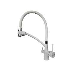 Смеситель Gerdamix BROOKS белый хлопок (PL-36)