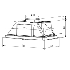 EVELUX Вытяжка Amanda 60 W